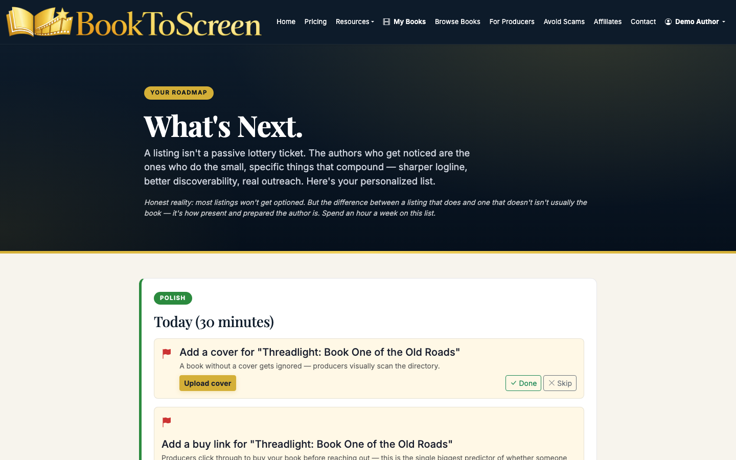 Use the dashboard to plan next outreach and pitching steps